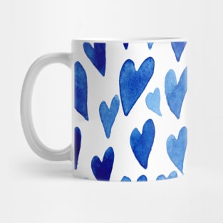 Valentines day hearts explosion - blue Mug